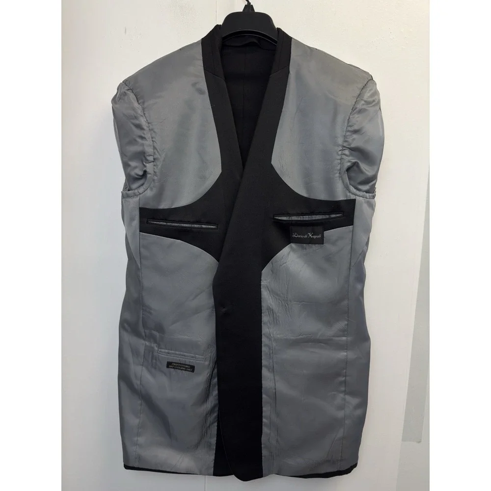 Dario Di Napoli Mens 46XL Black Single Button‎ Tuxedo Jacket Wool Blend Jacket